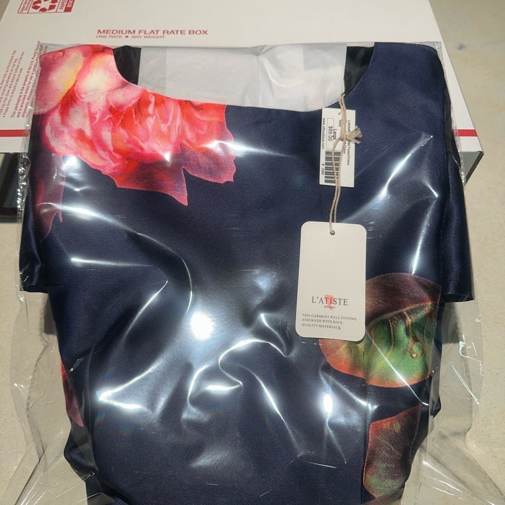 L’ATISTE Floral Sleeveless Women’s Dress Size Large NWT - Picture 13 of 15